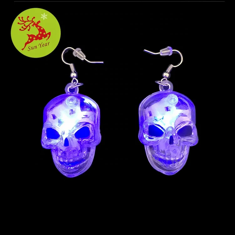 party favor led light up flashing christmas bulb earring