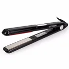 Black color Ultrasonic Infrared flat iron hair straightener with keratin flat irons