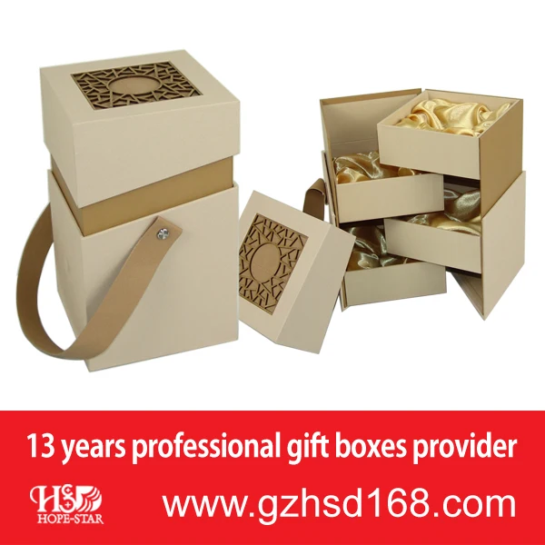 luxury square personalized handmade gift box tea packaging box