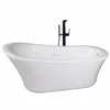 1600 mm Pure white acrylic soaking tub with copper drainer