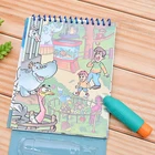Reusable Custom Cardboard Color Drawing Book for Kids, Kids Magic Water Drawing Book