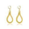 95105 xuping jewelry accessories, tear drop hoop dangler 14k gold color earrings, earrings jewellery