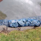 Nylon netting rock stone net bag for stream bank erosion control