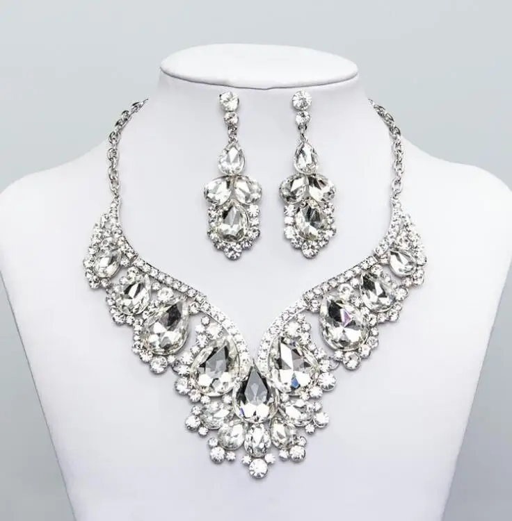 RHINESTONE CRYSTAL Wedding NECKLACE Bridal Wedding Engagement Prom Jewelry Set Crystal Rhinestone Necklace
RHINESTONE CRYSTAL Wedding NECKLACE Bridal Wedding Engagement Prom Jewelry Set Crystal Rhinestone Necklace