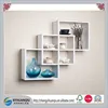 New Wood Wall Shelf Intersecting Boxes Decorative Ledge for Home Display Decor