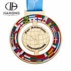 Large race pan american color sports championship taekwondo medal