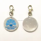 circular cheap fashion safety soft pvc reflective keychain
