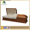 High quality funeral supply bier golden oak wooden casket and coffin