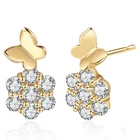 wholesale jewelry supplies china butterfly earrings 22k gold earrings small stud earrings for girl