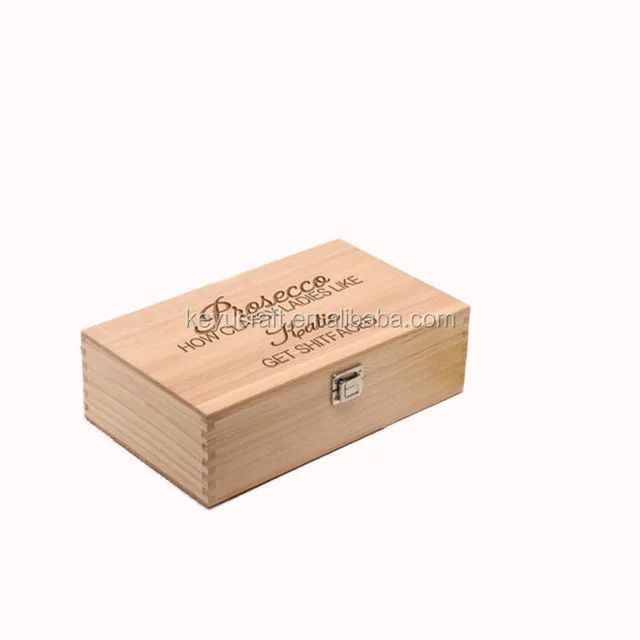 personalised birthday gift box wooden champagne box