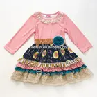 Boutique remake baby girls floral ruffle dress children girl clothes wholesale kids boutique fancy dresses