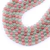 European Popular Natural Gemstone Wholesale Green&Red Ruby Quartz Round Stone Beads