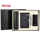 New promotion luxury leather corporate matches vintage office stationery gifts set for business men