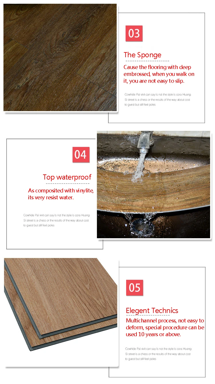 stone grain series plastic vinyl SPC flooring tile, cheap price, Foshan producing