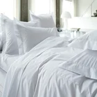 Wholesale 2.5m width plain white cotton fabric for hotel bed linen
