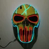 Event Party Supplies Light Up EL Predator Scary Mask Halloween Make Up Party Favors Led Strip Masque Cosplay Anime Mask with 3V
