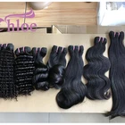 Wholesale Vietnam super double drawn raw mink cuticle aligned Brazilian virgin human hair deep wave, straight, body wave