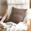 Soft Acrylic Cable Knit Pillow Hand Knit Pillow Cover Throw Pillow Cozy Warm Home Decorative