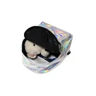 Backpack Girl's Sliver Holographic Laser Leather Backpack School Bookbag Travel Casual Daypack