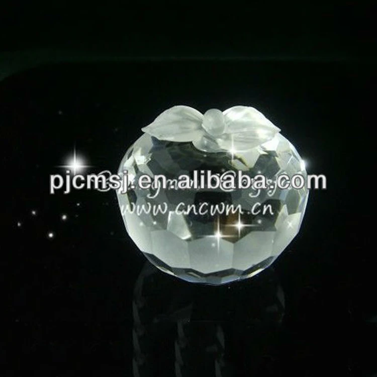 beautiful crystal christmas apple ornaments for christmas favor