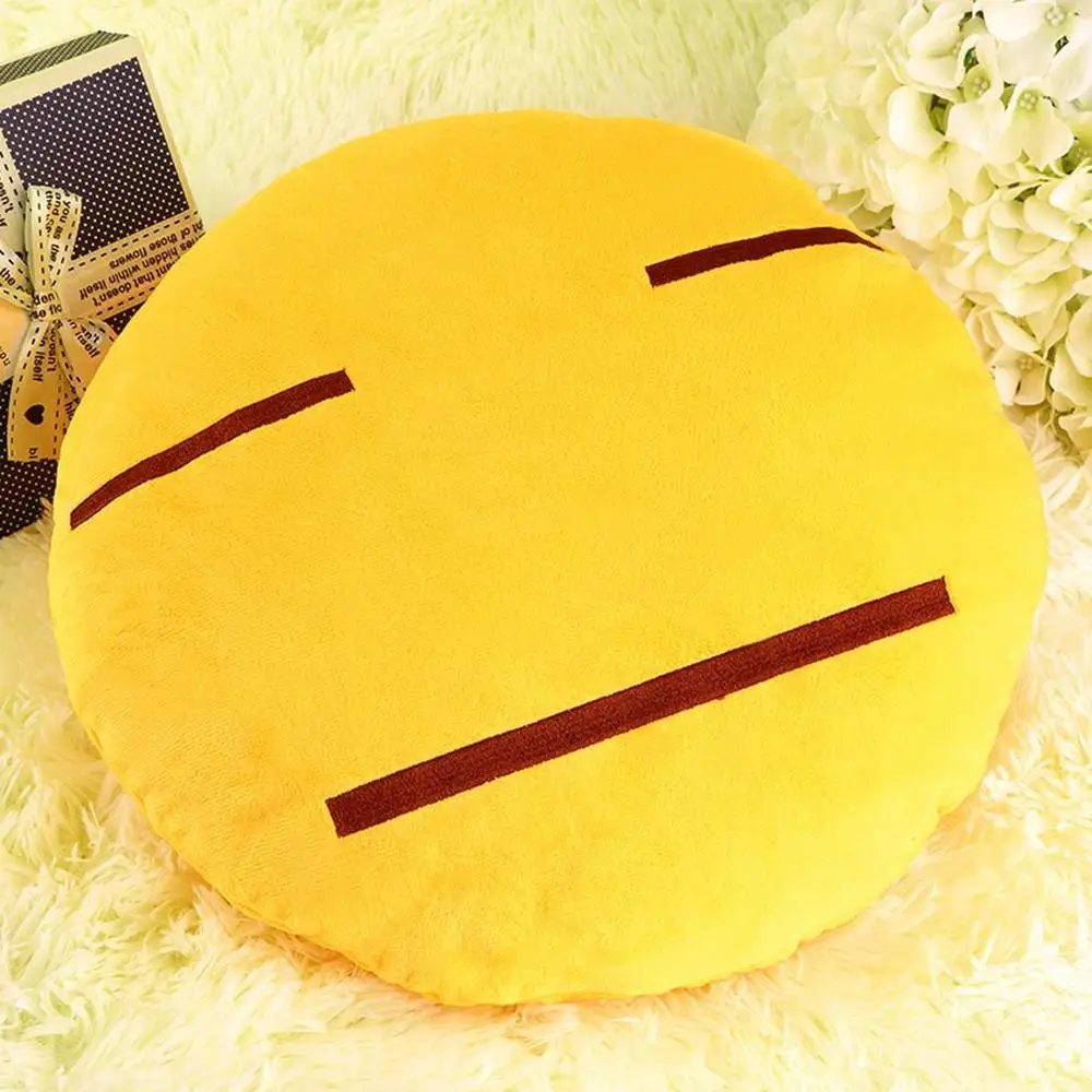 pretty Soft cute Emoji Smile Emoticon Pretty Round Cushion Pillow Stuffed Plush Toy