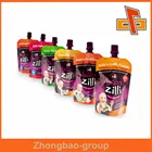 Custom laminated material stand up spout pouch /reusable food spout pouch/spout bag for liquid packaging