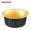 Wholesale Colorful Disposable oven microwave freeze effect gold and black Aluminum Foil Baking Cups food container for food