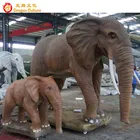 Waterproof simulation mechanical robotic animated animal elephant family