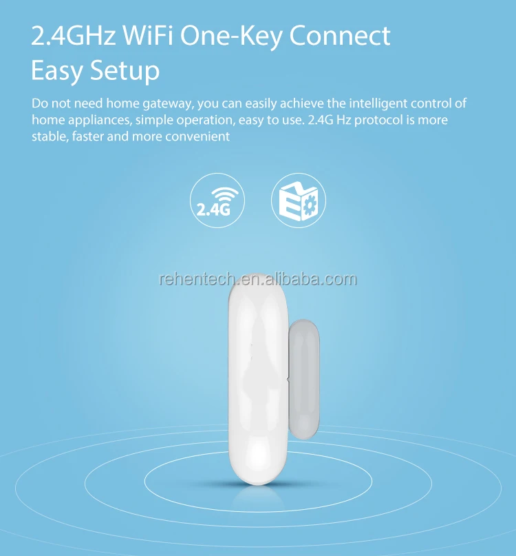 Home Automation Battery Powered Tuya Zigbee Wireless WiFi Door Sensor Alarm - ANKUX.COM