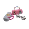 New hot selling eco-Friendly cute shinny pattern optical glasses case with handle belt