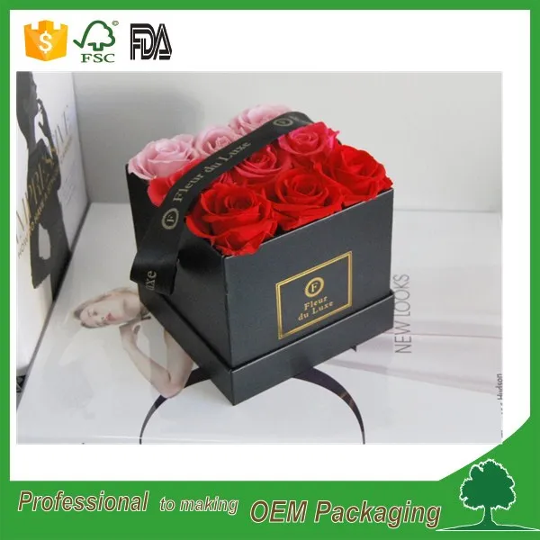 packaging & printing  box  square cardboard special paper flower