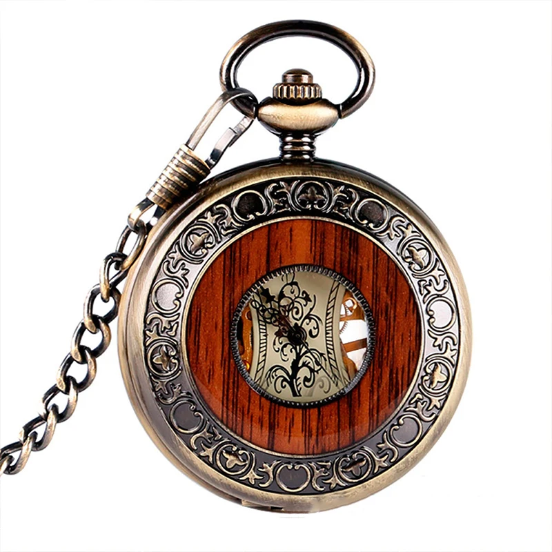 PM7035 Antique wooden grain watch case retro dial gold color mechanical bronze pocket watches, Silver;black;gold;bronze
PM7035 Antique wooden grain watch case retro dial gold color mechanical bronze pocket watches, Silver;black;gold;bronze