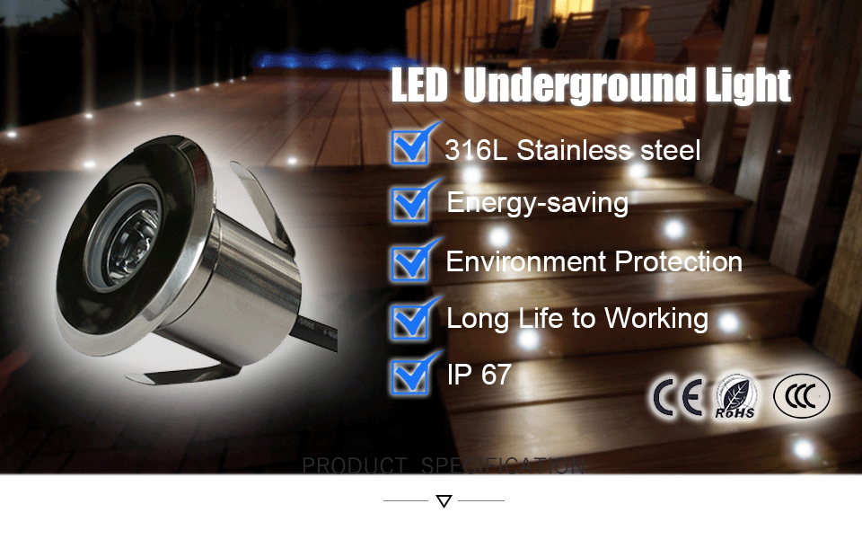 Outdoor Led Buried Lights IP67 underground lightings decking led.gif
