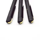 Metal Pen Metal Matte Black Metal Ball Pen With Custom Electroplate Gold Logo