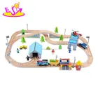 High Train Wooden Train Set High Quality 100 Pcs Wooden Kids Activity Table With Train Set W04C083