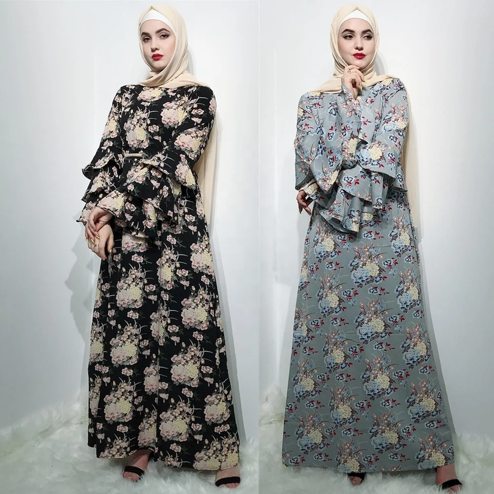 Wholesale modest fashion women dresses abaya floral long sleeve muslim maxi dresses, Black,navy,gray,white
Wholesale modest fashion women dresses abaya floral long sleeve muslim maxi dresses, Black,navy,gray,white