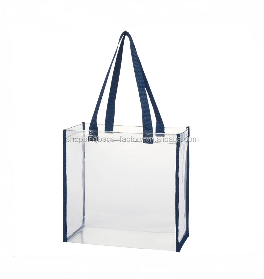Clear Stadium Box Tote Pvc Bag Fashion Bag Extra Large Handled