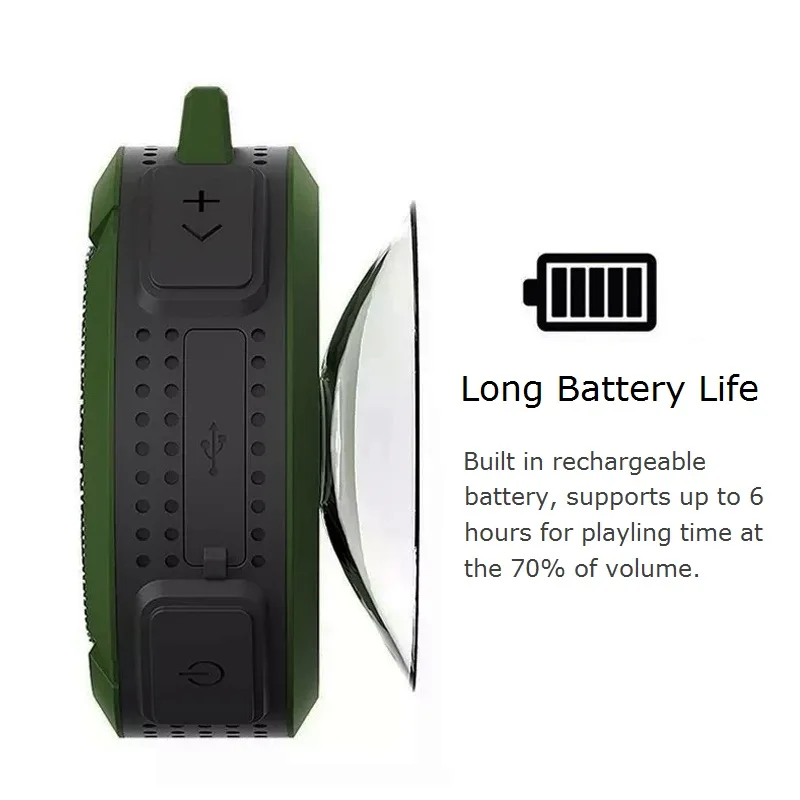 Factory price waterproof fm shower radio waterproof wireless speaker c6 portable wireless speaker with sucker - ANKUX.COM