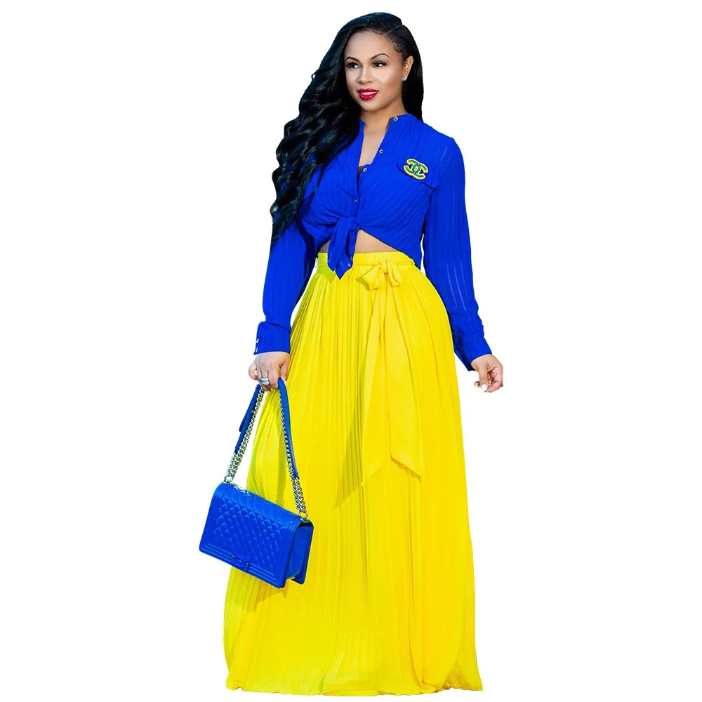 Wholesale women soild color long pleated chiffon skirts high quality crepe chiffon skirt with waist strap
Wholesale women soild color long pleated chiffon skirts high quality crepe chiffon skirt with waist strap
