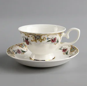 new design porcelain tea cup and saucer coffee cup set with