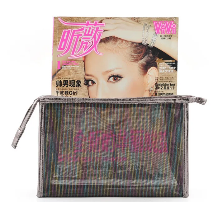 OEM promotional transparent clear pvc cosmetic bag travel makeup bag_11