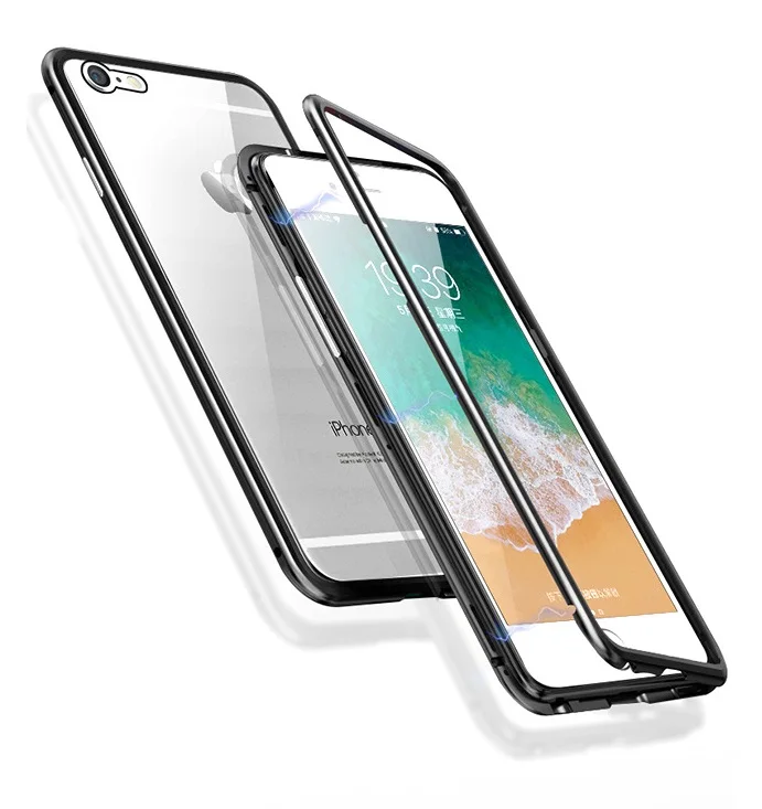 Metal Aluminum Frame Magnet Closure Phone Tempered Glass Case For iPhone 7 8 Plus 5.5 inch Cover, Black;silver;red;blue
Metal Aluminum Frame Magnet Closure Phone Tempered Glass Case For iPhone 7 8 Plus 5.5 inch Cover, Black;silver;red;blue