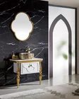 Luxury modern bathroom vanity stainless steel cabinet china sanitary ware in india