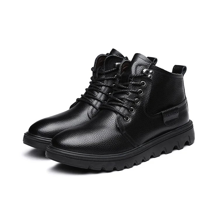 British Style Heritage Classic Fashion Split Leather Martin Boots with Cold Proof, Black + brown
British Style Heritage Classic Fashion Split Leather Martin Boots with Cold Proof, Black + brown
