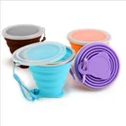 Upgrade 270ML ultra thin collapsible silicone travel water cup