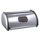 vintage chinese supplier wholesale stainless steel bread box with transparent window for kitchen cabinet