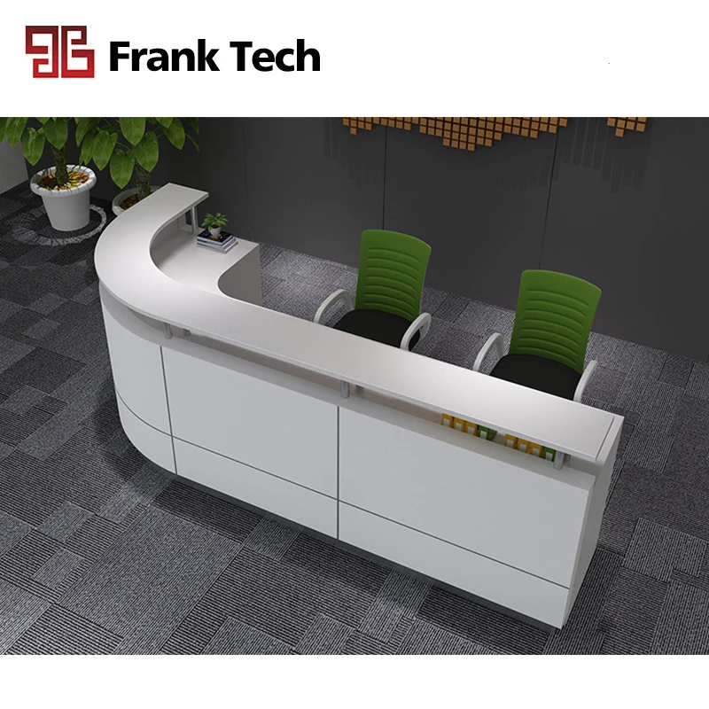 Modern Designs L Shaped Front Office Beauty Salon Reception Desks