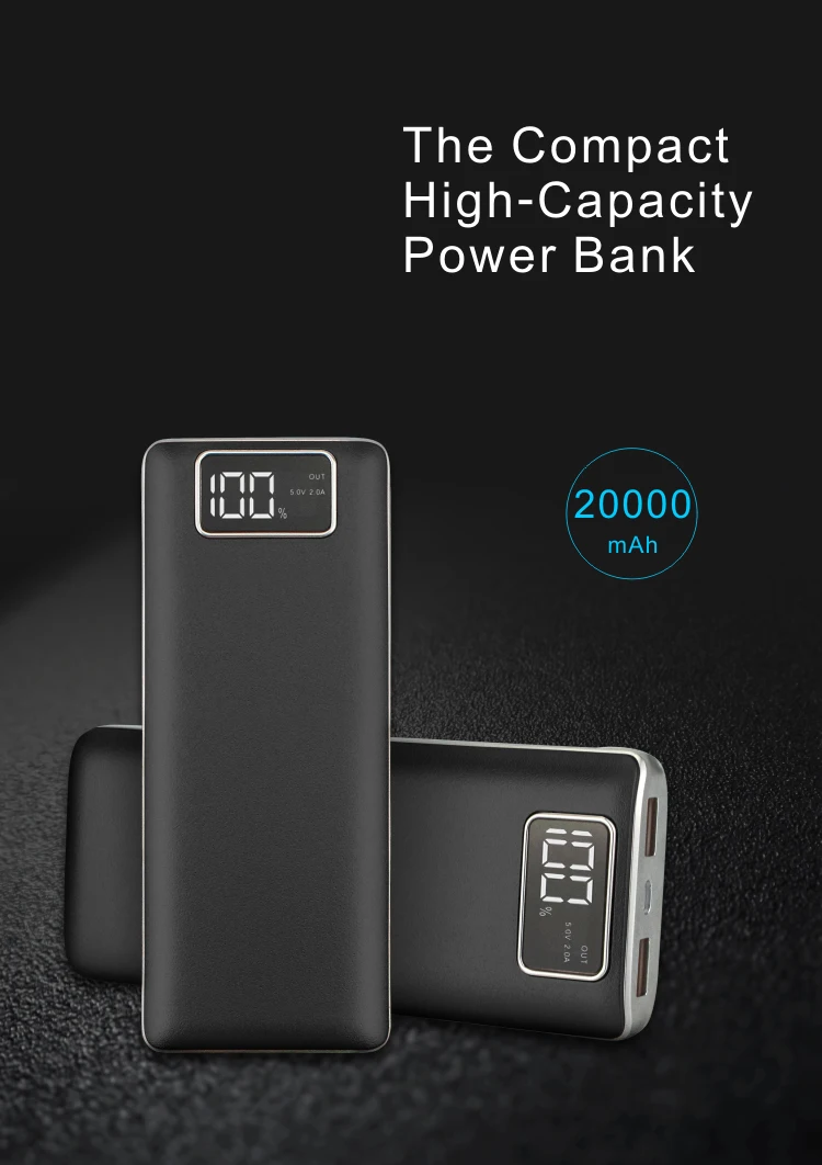 Ad Battery Charger Universal Power Banks 20000mah Power Bank Slim with LCD Display - ANKUX.COM