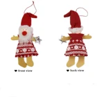 6pcs Knitted Doll Christmas Tree Decorations Snowman Boy Girl Angels Christmas Hanging Ornaments Sets Party Favor