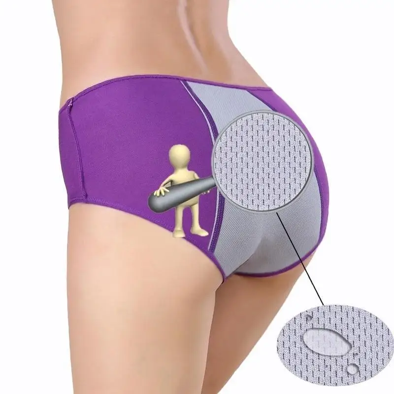 

Menstrual Period Underwear Women Period Panties Modal Ladies Lengthen Physiological Leakproof Panties Female Briefs, Purple/nude/black/pink/blue/gray